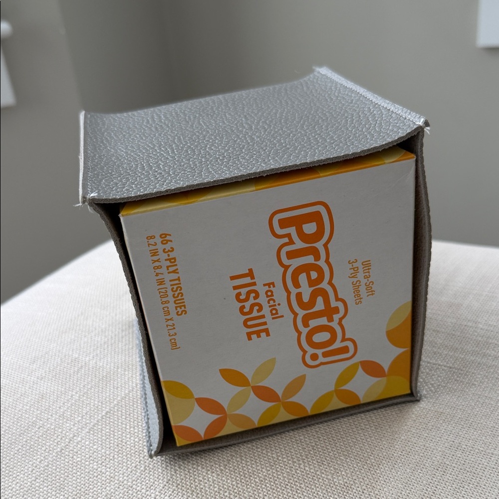 Leather Tissue Box Cover - Picture 6 of 7